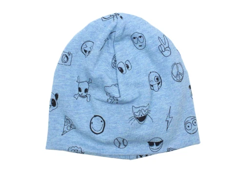 Soft Gallery Beanie babyblue melange emojii blue